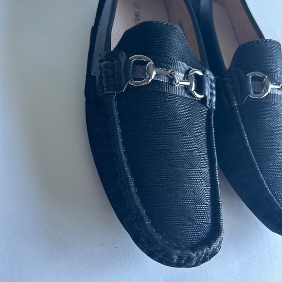 Men’s New Bruno Marc Black Waterproof Fabric Leather Driver Loafers size 8 - Picture 8 of 16